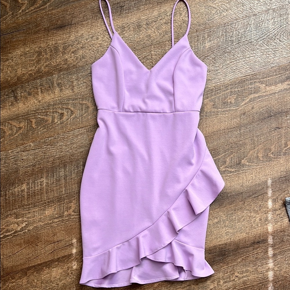 Boutique Lavender Ruffle Dress